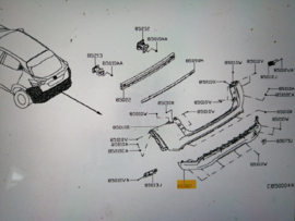 Onderste achterbumper Nissan Juke F16 850B2-6PA0A Schade