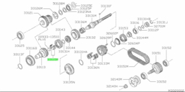 Lager versnellingsbak 33119-33G00 D21/ D22/ D22S/ LCD22/ R20/ R50/ WD21/ Y60/ Y61 Origineel (halve set)
