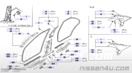 Deurrubber linksvoor Nissan Primera P11/ WP11 76922-9F000