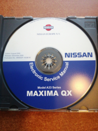 Electronic Service manual '' Model A33 series '' Nissan Maxima A33 SM0EGF-1A33E1E Used part.