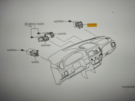 Ventilator side assist Nissan Almera N16 68761-BN800 (68761-BM400) Original.