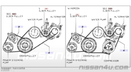 Belt-fan & alternator 7PK1275 Nissan 11720-EB30A D40/ R51