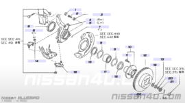 Fuseekogel Nissan Bluebird T72 40160-Q9005 Nieuw.