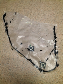 Screen-sealing, rear left-hand Nissan Micra K14 82861-5FA4A Used part.