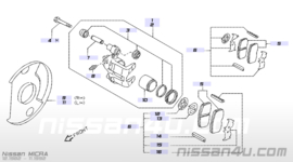 Remblokset Nissan Micra K10 41060-04B90 Nieuw