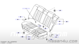 Achterbankzitting Nissan Bluebird T72 - sedan 88300-Q9101 Gebruikt.