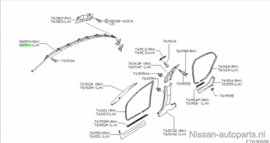 Module assy-curtain air bag, left-hand Nissan Primera P12 985P1-AV700 Used part.