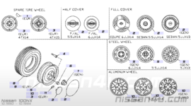 Sierdop Nissan 40315-51C00 B13/ N14/ Y10 Origineel