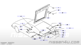 Opener-trunk lid Nissan 300ZX Z31 90640-01P01 Original.