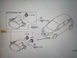Lamp fog, right-hand Nissan Navara NP300 D23/ Note E12/ Pathfinder R52 / Pulsar C13 26150-1HA0B New.