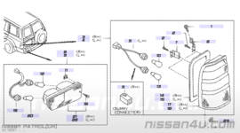 Achterlicht links Nissan Patrol Y61 26559-VB500