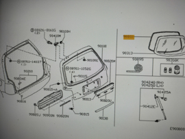 Moulding-back door Nissan Micra K11 90352-4F100 Original.