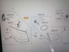 Achterlicht links buitenste Nissan Qashqai J10 / JJ10 26555-BR00A Nieuw