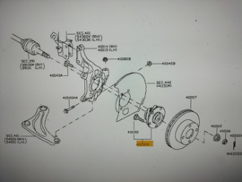 Vooraswielnaaf Nissan 40202-BA060 C13/ F15 Nieuw.