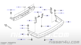 Montagesteun achterbumper Nissan Primera P10 85270-50J00