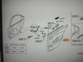 Finisher rear door, right-hand Nissan Primera P12 - Wagon 82900-BA110 Used part.