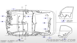 Interieur-kabelboom Nissan Almera N16 24060-BM604