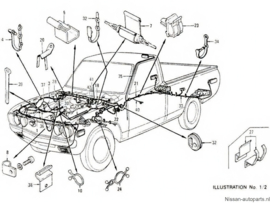 Verbindingskabel/ smeltzekering Datsun 25442-H2500 620/ B210 Origineel.