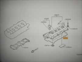 Gasket-rocker cover LD23 Nissan Serena C23 13270-9C606 Original.