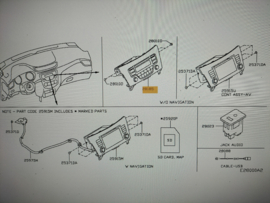 Deck-CD Nissan Qashqai J11 28185-4CA0A Original.