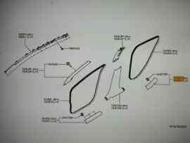 Plate-kicking, rear right-hand Nissan Micra K14 769E8-5FA0A Used part.