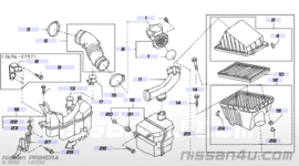 Slangklem luchtinlaatslang Nissan Primera P11/ WP11 01555-90J21