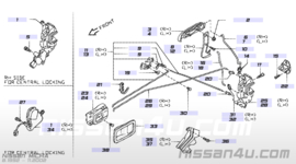 Deurgreep buitenzijde portier links Nissan Micra K11 80607-1F500