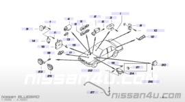 Relais elektrische-raambediening Nissan Bluebird T12/T72 28457-D4000 Gebruikt.
