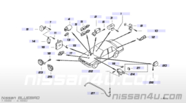 Control unit deurvergrendeling Nissan Bluebird T12/ T72/ U11 28450-D4501 (28451-89907) Gebruikt.