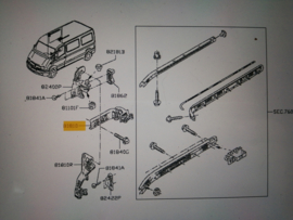 Rolscharnier schuifdeur Nissan Interstar X70 82816-00QAA