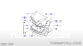 Motorkapafstelrubber Nissan 62840-90J00 K11/ P10/ C23