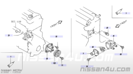 Housing-thermostat Nissan Micra K11 11061-4F100 Original.