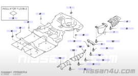Insulator-heat, front floor Nissan Primera P11/ WP11 74755-2J000