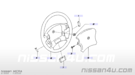 Module air bag, driver Nissan 98510-2F300 C23/ K11/ P11/ R20/ WP11 Used part.