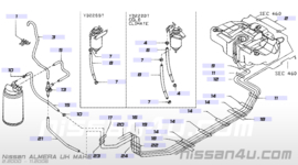 Ontluchtingsslang vacuümverdamper Nissan Almera N16 18791-5M302