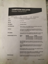Folder ''bulletin'' with several: Technical bulletin, Reparatieprocedures, Service interval reset,  Service flash, Campaign bulletin (20250403) Used part.