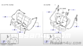 Veiligheidsgordelspanner linksachter Nissan Almera N15 88845-1N000