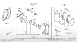 Remklauw rechtsvoor Nissan 41001-2F522 N16/P11/WP11