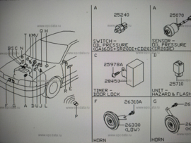 Control unit-door lock Nissan Primera P10 28450-93J00 Original.