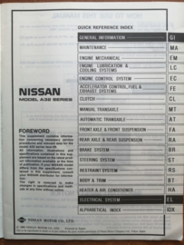 Service manual '' Model A32 series supplement-I '' SM4E-A32SE0 Nissan Maxima A32