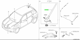 Antennespriet Nissan Qashqai J10 28215-JD00A Origineel.