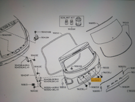 Bevestigingsclip kentekenverlichtinghouder Nissan Qashqai J10 90825-JD00A Origineel.