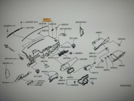 Dashboard Nissan Micra K14 68200-5FA4A Gebruikt.