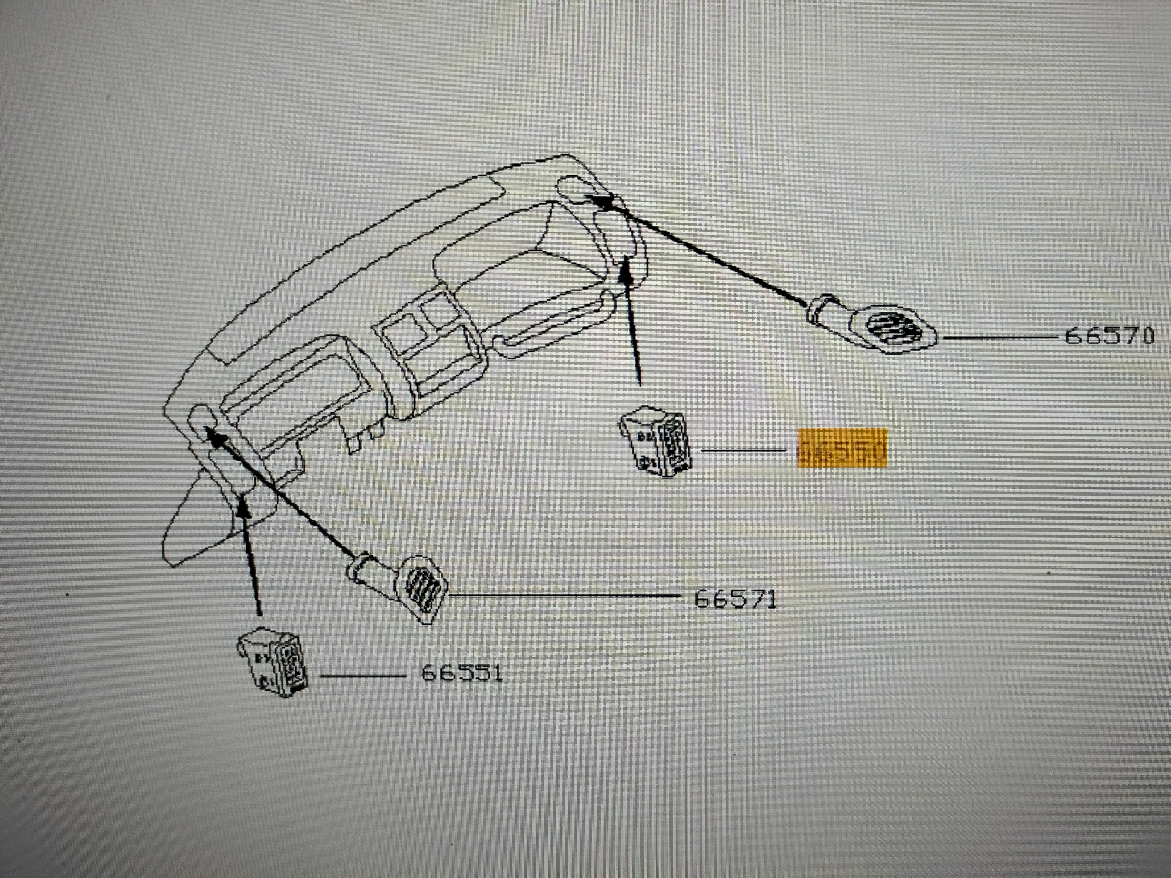 Kachelventilatierooster rechts Nissan Terrano2 R20 68760-0X800 Origineel.
