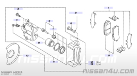 Remklauw rechtsvoor Nissan Micra K11 41001-99B00 Gebruikt.