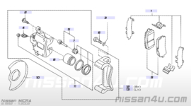 Remklauw rechtsvoor Nissan Micra K11 41001-99B00
