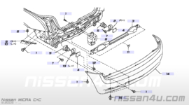 Fascia-rearbumper Nissan Micra CK12 85022-BC040 Damage