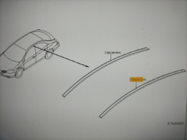 Moulding roof drip, left-hand Nissan Primera P12 hatchback 73853-AU200 Original.
