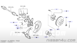 Rotor-disc brake, front 280mm Nissan 40206-4U107 P12/ V10 Original.