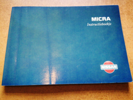 Instructieboekje ''Nissan Micra K11'' OM8D-0K11E0E Gebruikt.